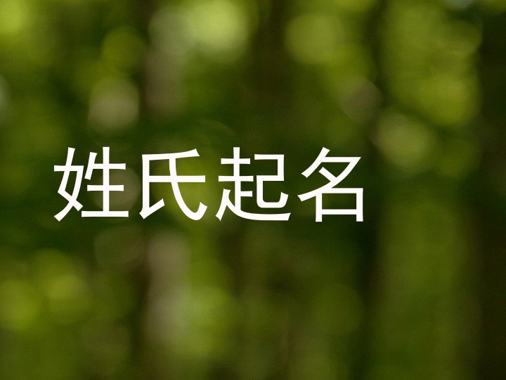 姓氏起名