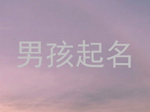 男孩起名