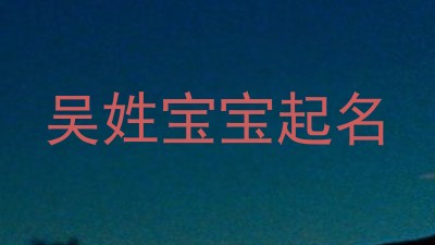 吴姓宝宝起名