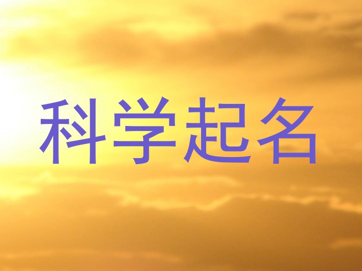 科学起名