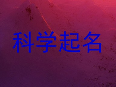 科学起名