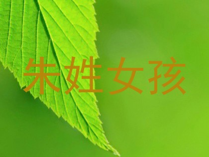 朱姓女孩