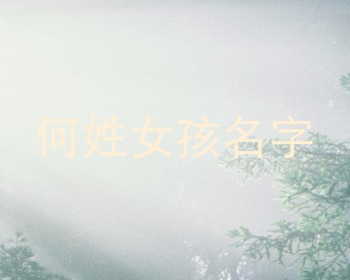 何姓女孩名字