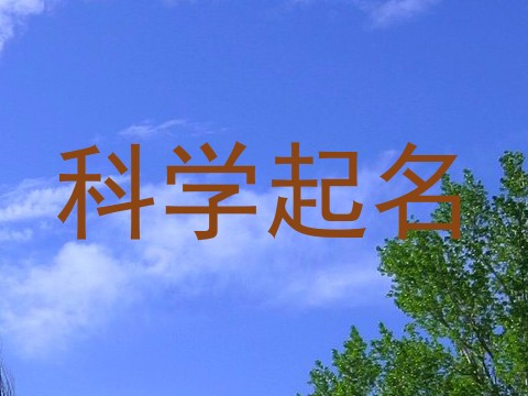 科学起名