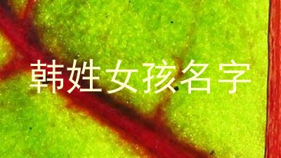 韩姓女孩名字