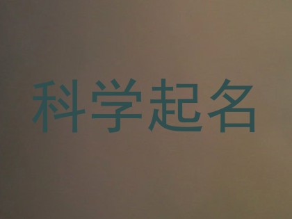 科学起名
