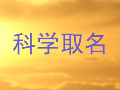 科学取名