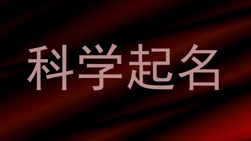 科学起名