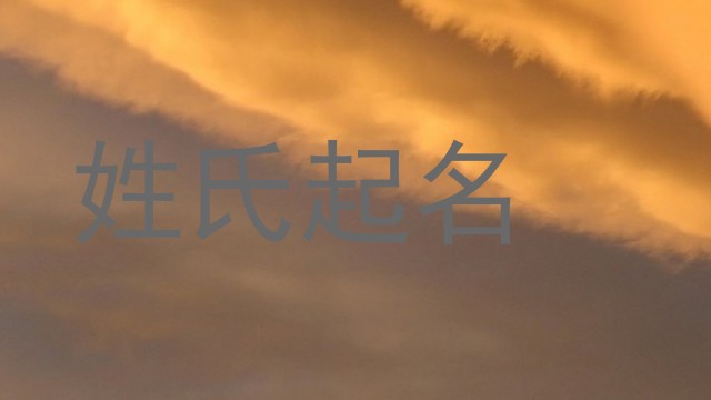 姓氏起名
