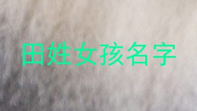 田姓女孩名字