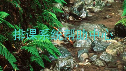 排课系统帮助中心