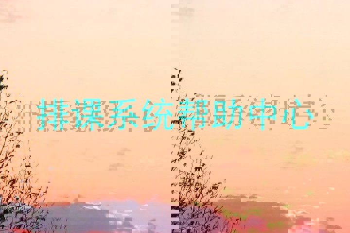 排课系统帮助中心