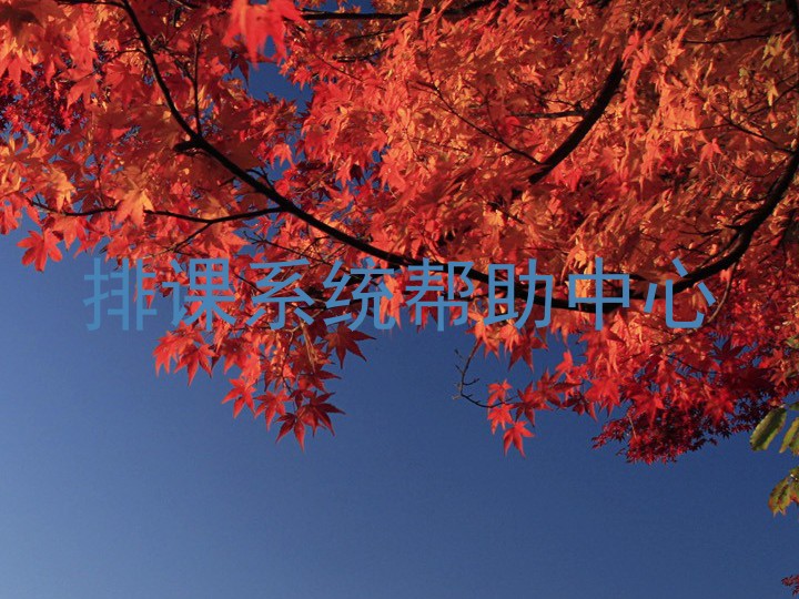 排课系统帮助中心