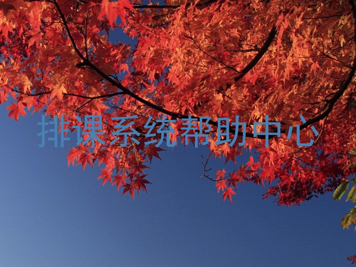 排课系统帮助中心