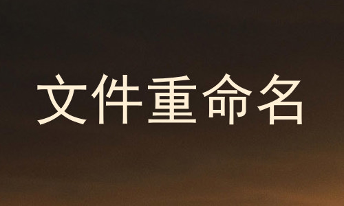 文件重命名