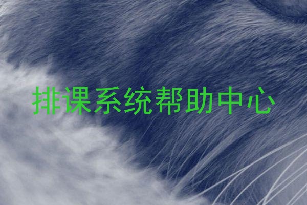 排课系统帮助中心