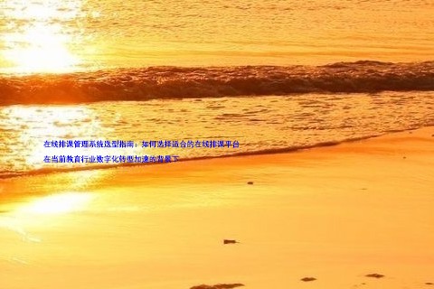 在线排课管理系统选型指南:如何选择适合的在线排课平台
在当前教育行业数字化转型加速的背景下