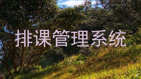 排课管理系统