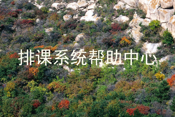 排课系统帮助中心