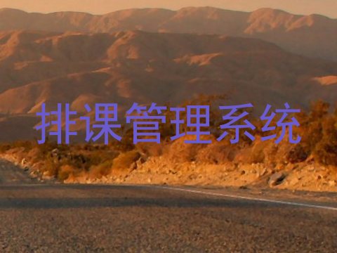 排课管理系统
