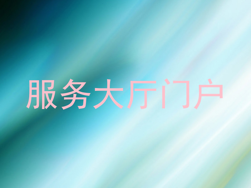 服务大厅门户