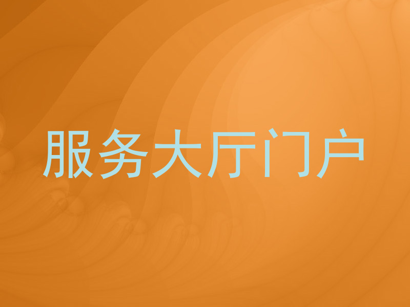 服务大厅门户