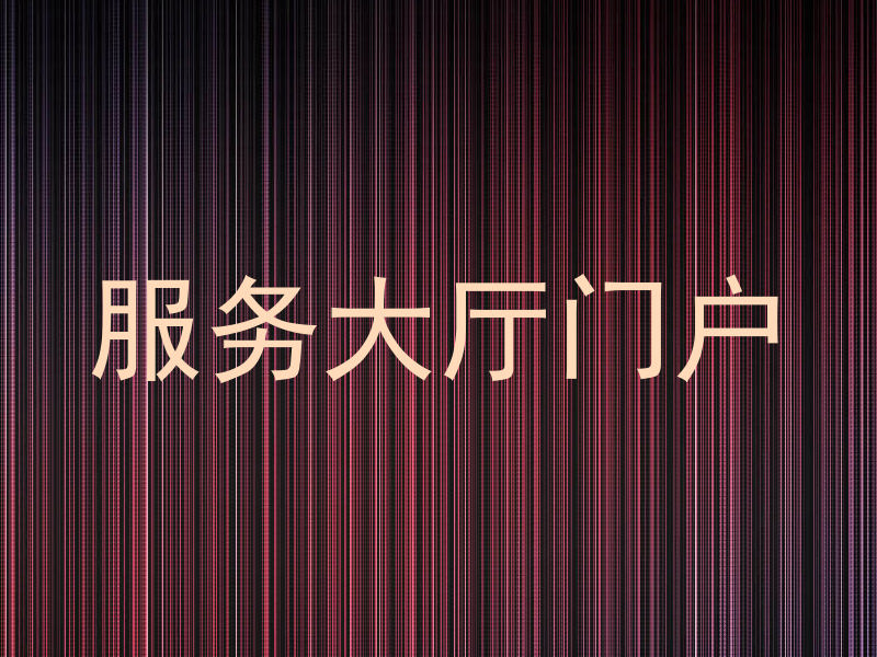 服务大厅门户