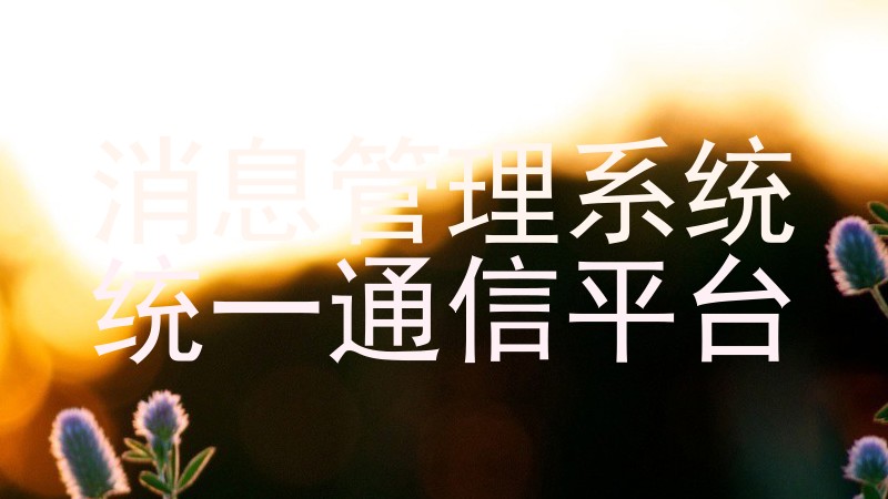 消息管理系统
