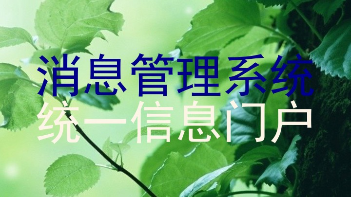 消息管理系统|统一信息门户