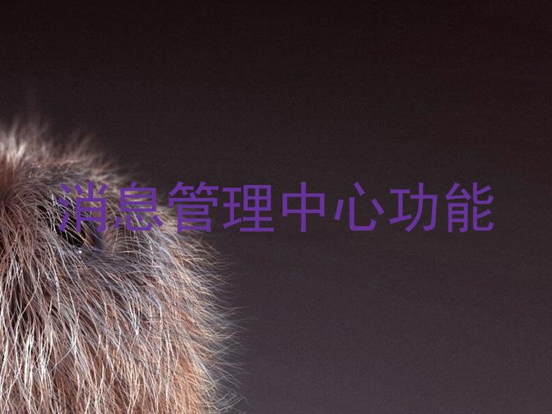 消息管理中心功能