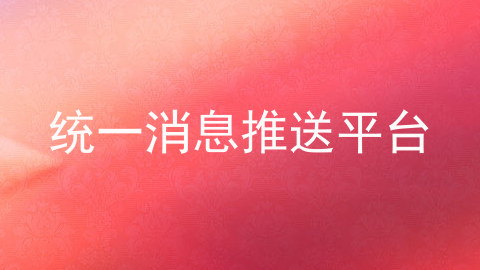 统一消息推送平台