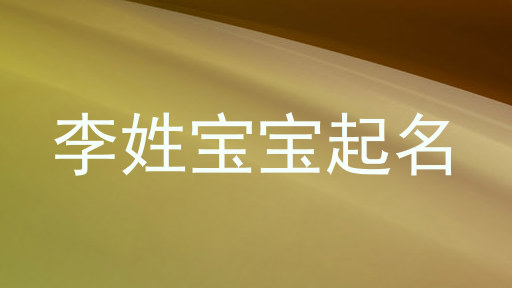 李姓宝宝起名
