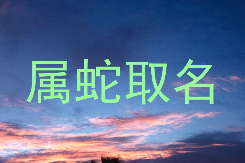属蛇取名