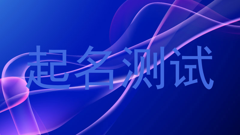 起名测试