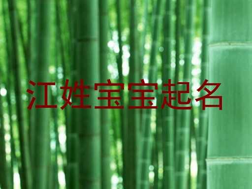 江姓宝宝起名