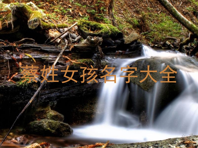 蔡姓女孩名字大全