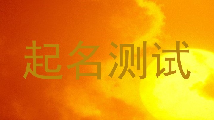 起名测试
