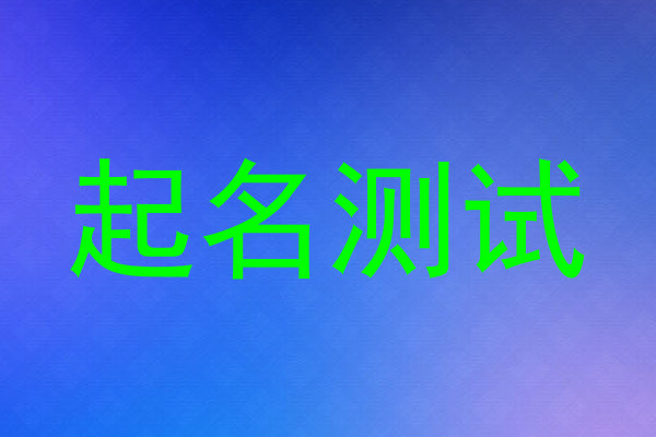 起名测试