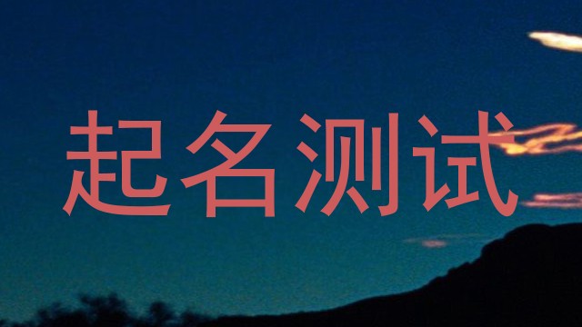 起名测试
