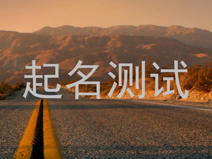 起名测试