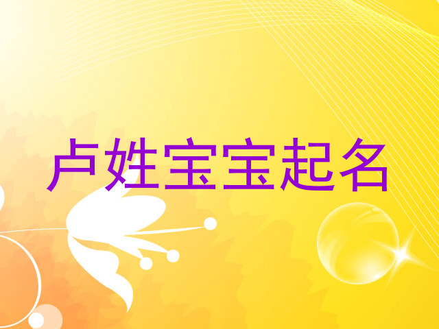 卢姓宝宝起名