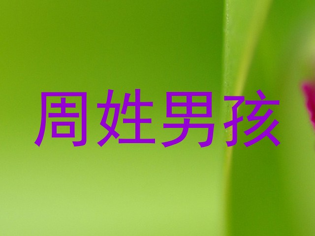 周姓男孩