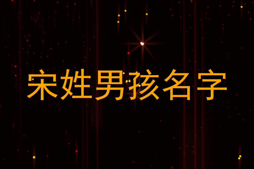 宋姓男孩名字