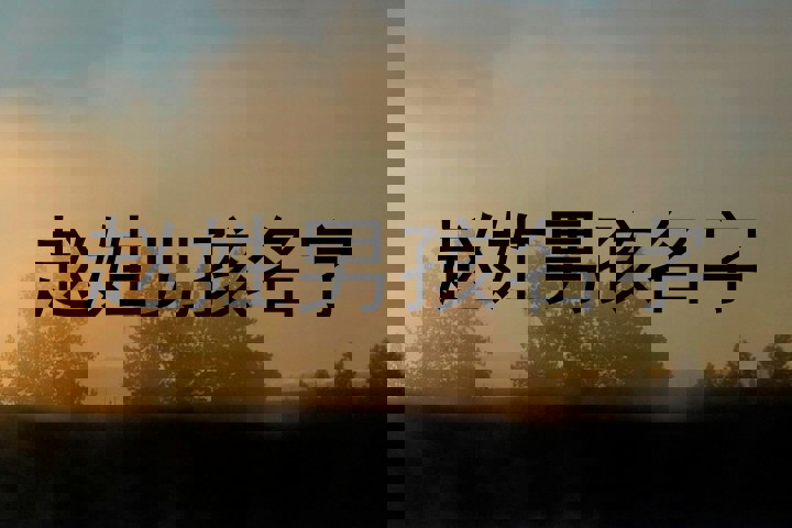 赵姓男孩名字