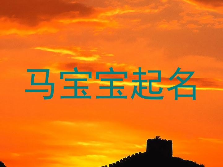 马宝宝起名