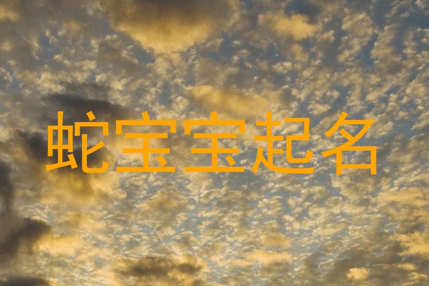 蛇宝宝起名