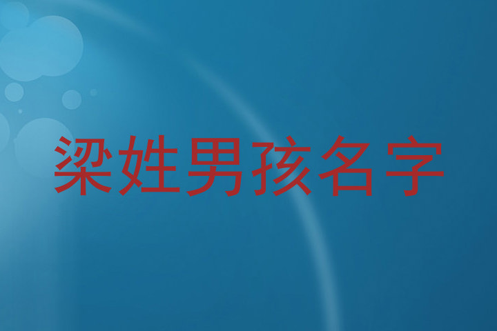 梁姓男孩名字