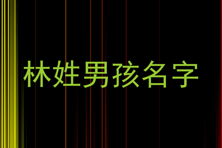 林姓男孩名字