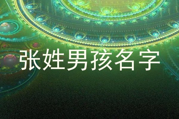 张姓男孩名字