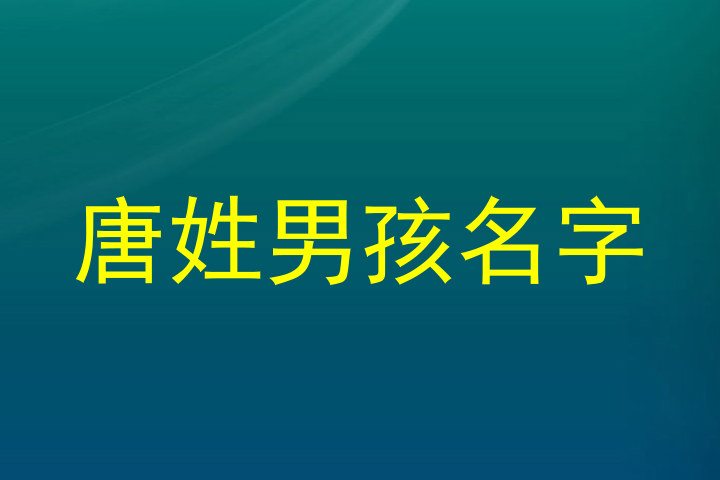 唐姓男孩名字